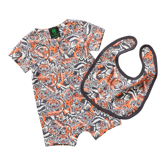 Wests Tigers Baby Romper & Bib Pack - View 1