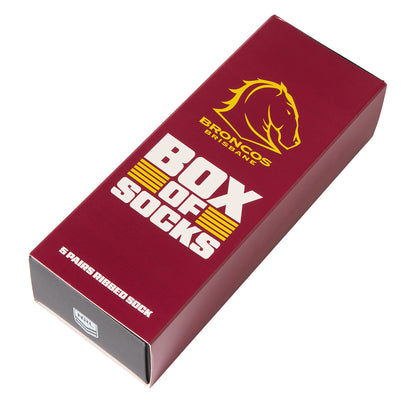 Brisbane Broncos Everyday Box Of Socks - View 2