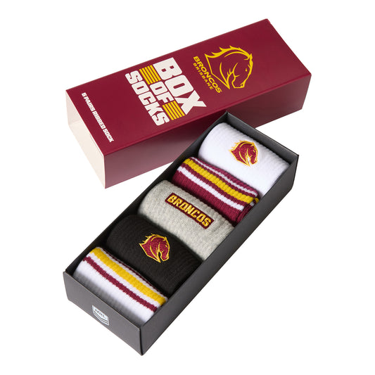 Brisbane Broncos Everyday Box Of Socks - View 1