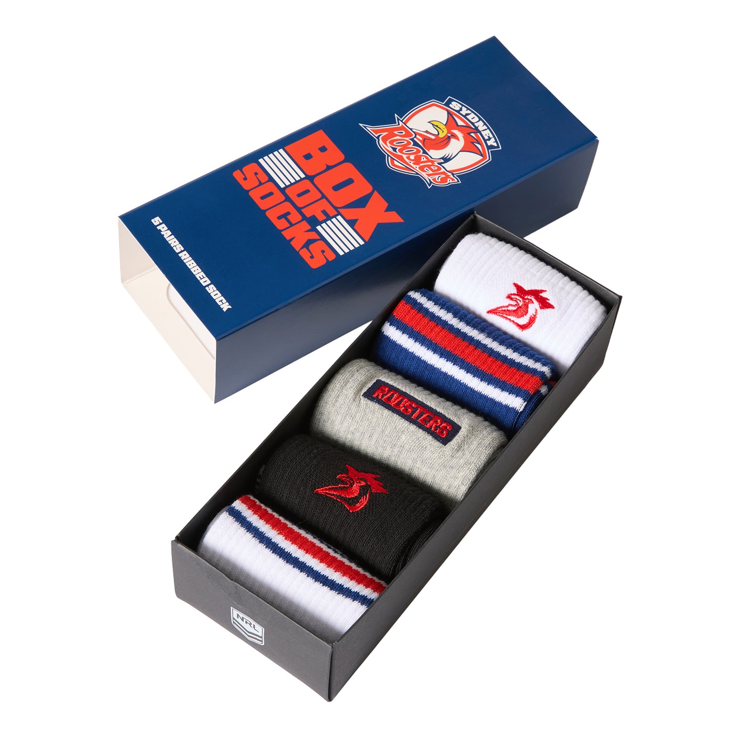 Sydney Roosters Everyday Box Of Socks