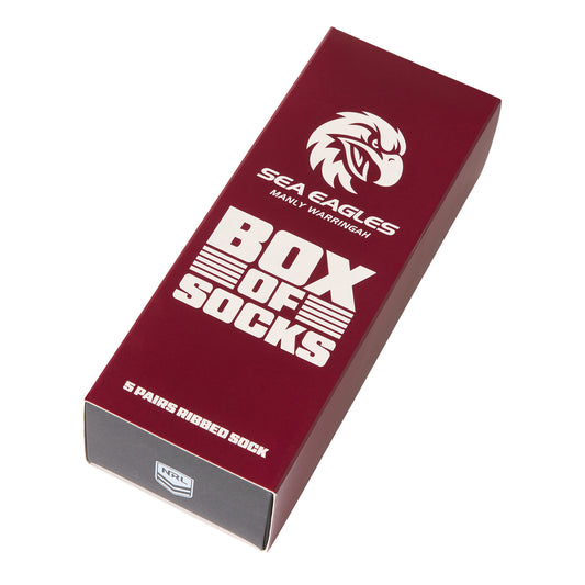 Manly Warringah Sea Eagles Everyday Box Of Socks - View 2