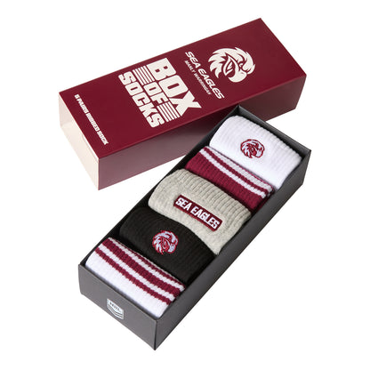 Manly Warringah Sea Eagles Everyday Box Of Socks - View 1
