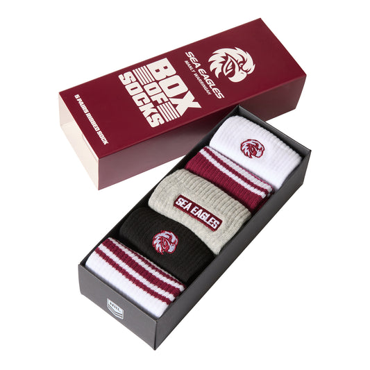 Manly Warringah Sea Eagles Everyday Box Of Socks - View 1