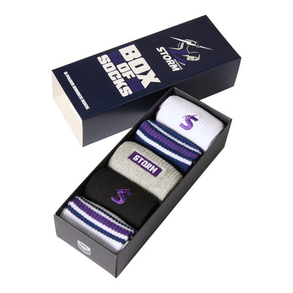 Melbourne Storm Everyday Box Of Socks - View 1