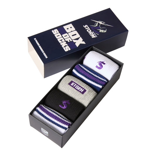 Melbourne Storm Everyday Box Of Socks - View 1
