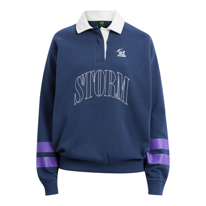 Melbourne Storm Ladies Rugby Polo Fleece - View 1
