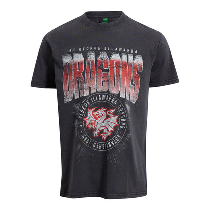 St George Illawarra Dragons Mens Washed T Shirt - View 1