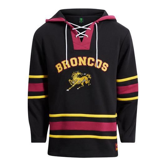 Brisbane Broncos Mens Hockey Lace Up Hoodie - View 1