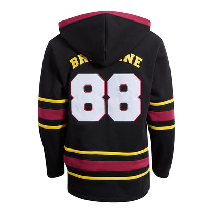 Brisbane Broncos Mens Hockey Lace Up Hoodie - View 2