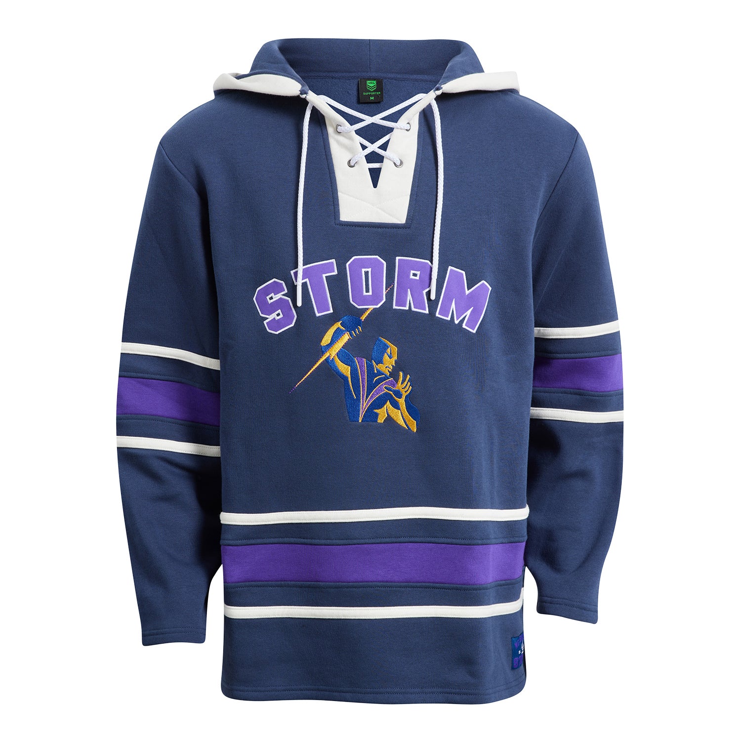 Melbourne Storm Mens Hockey Lace Up Hoodie - View 1