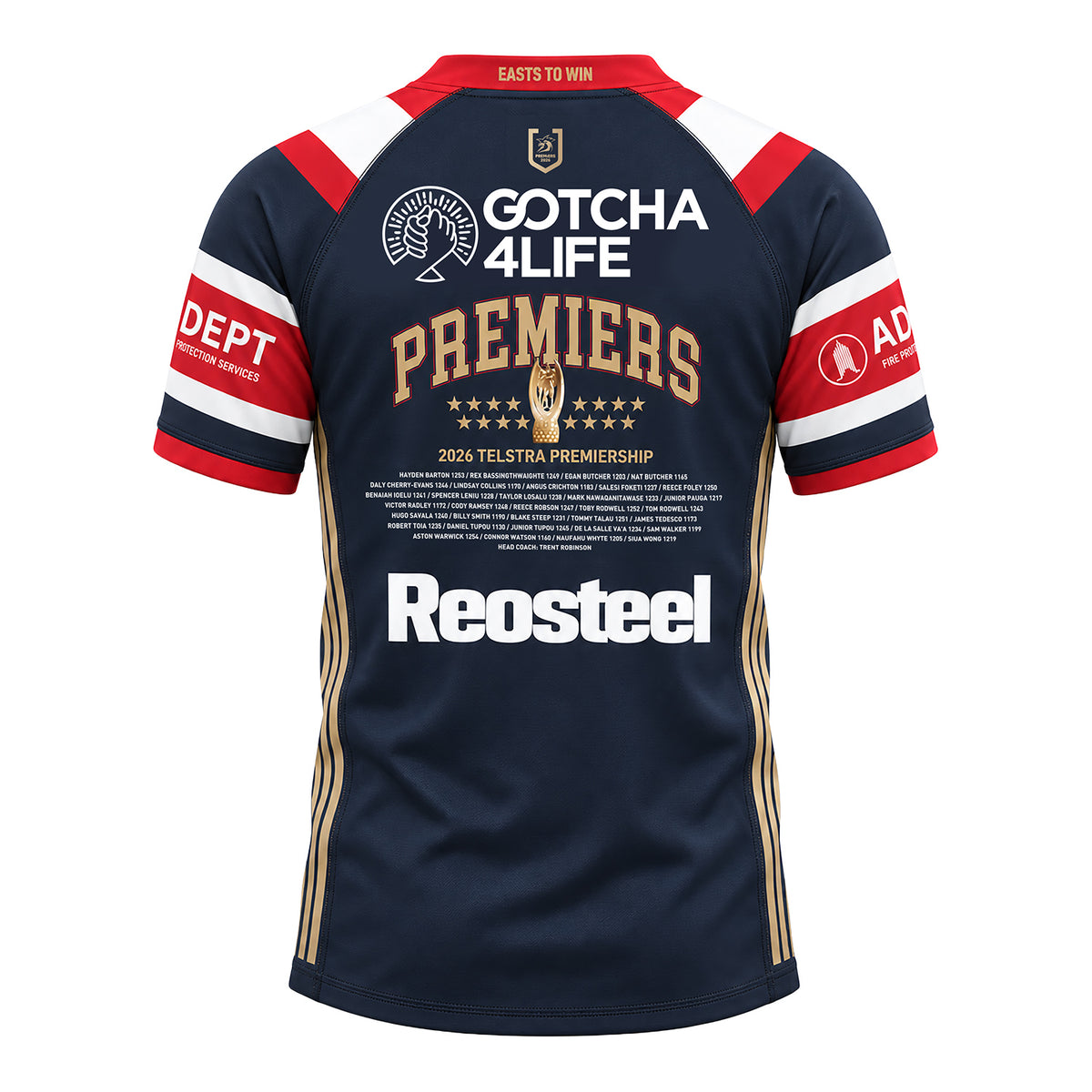 Sydney Roosters Youth 2026 Adidas Premiership Replica Jersey - Pre-Order - View 2
