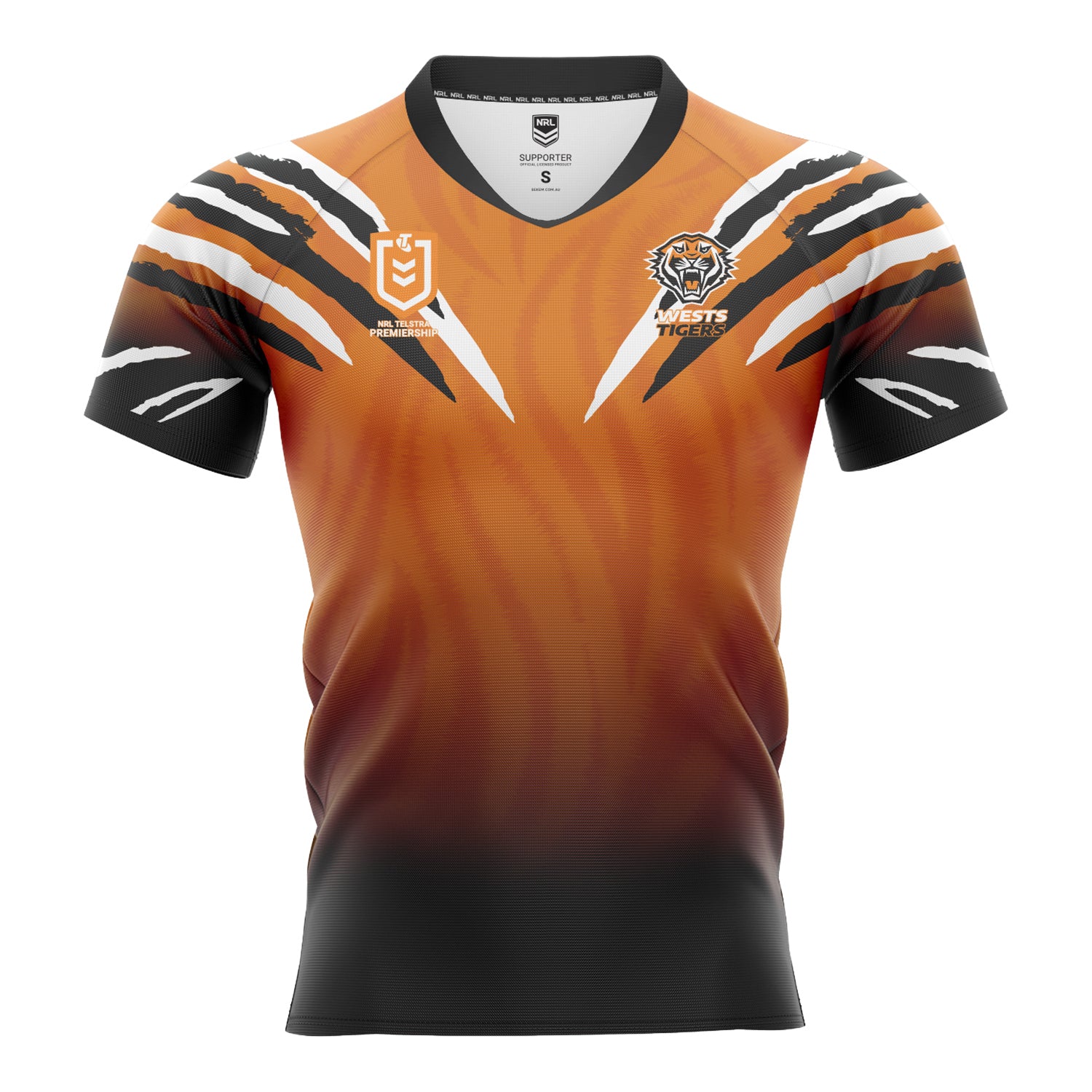 Wests Tigers Youth Supporter Home Jersey - View 1
