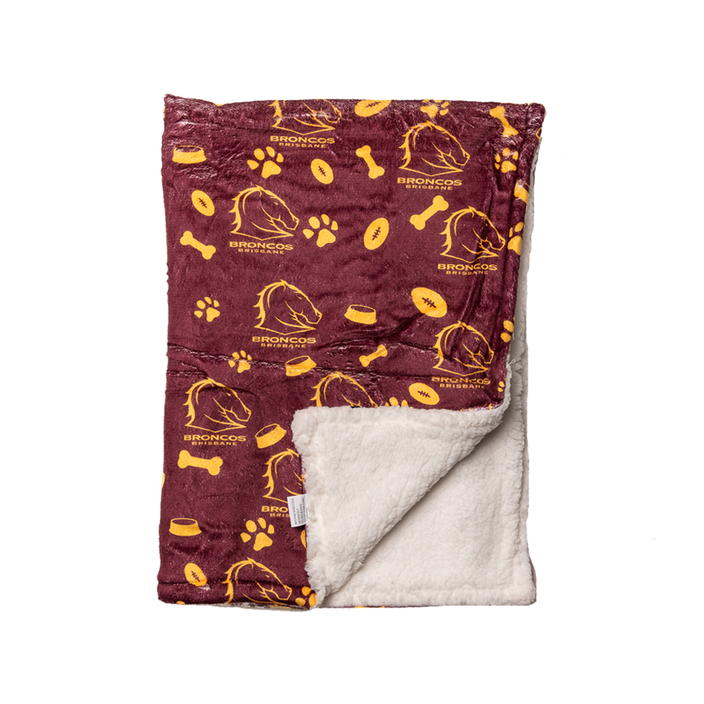 Brisbane Broncos Dog Blanket