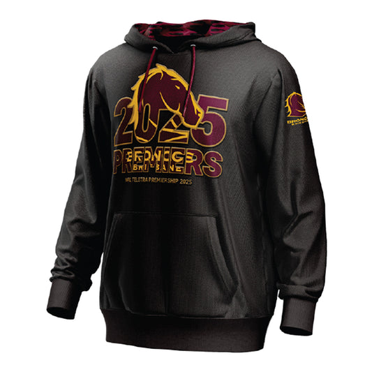 Brisbane Broncos 2025 NRL Men’s Premiers Hoodie - View 1
