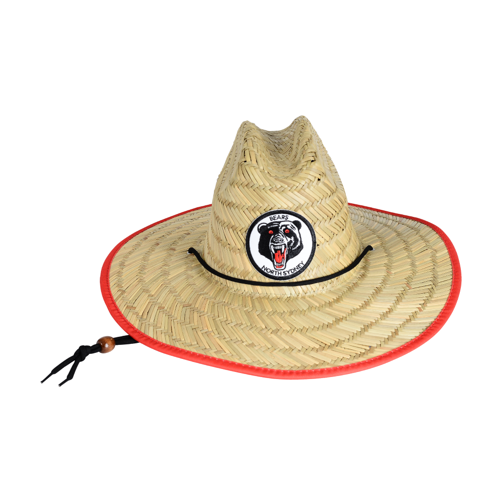 Bears Adult Retro Straw Hat