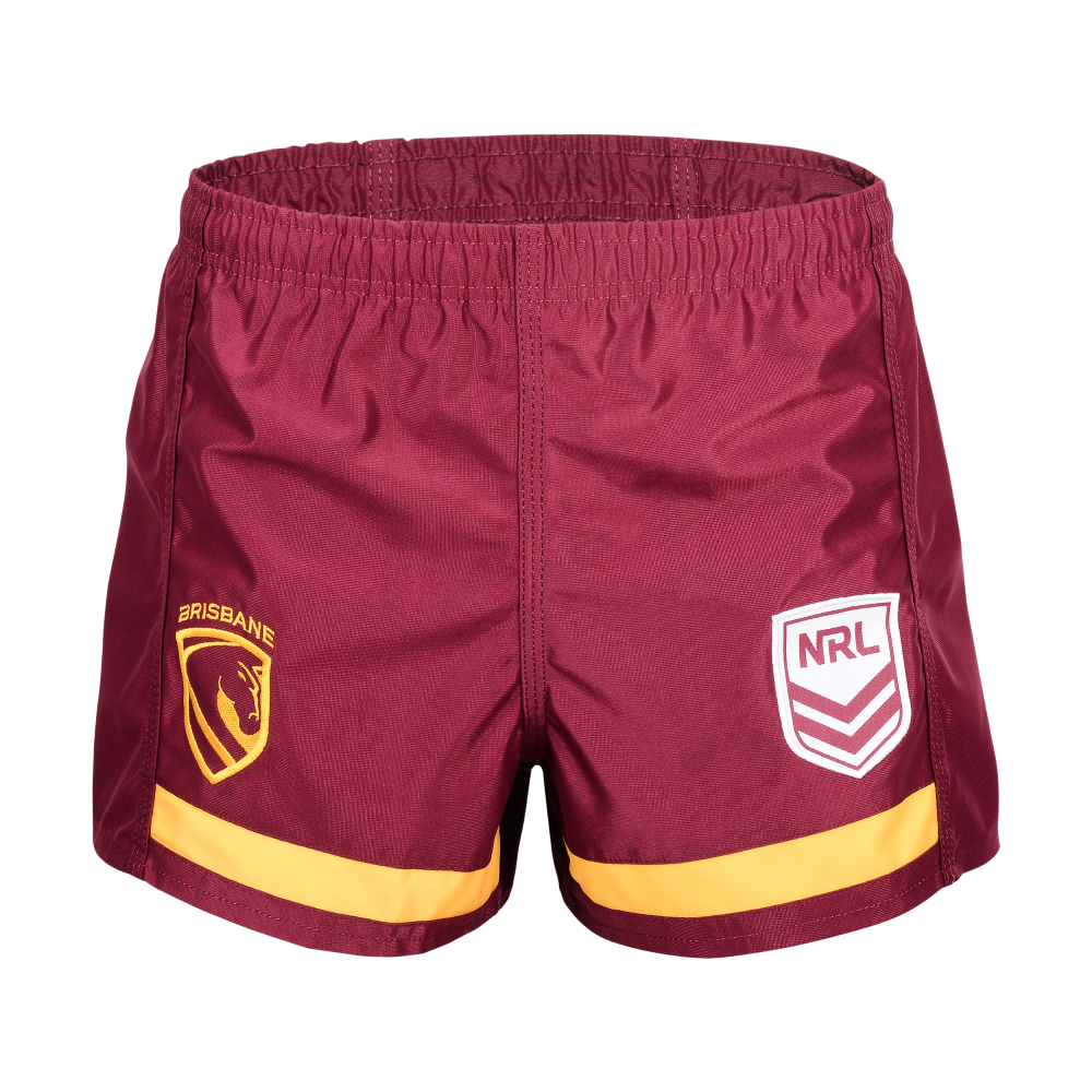 Brisbane Broncos NRL Supporter Shorts - View 1
