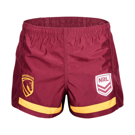 Brisbane Broncos NRL Supporter Shorts - View 1