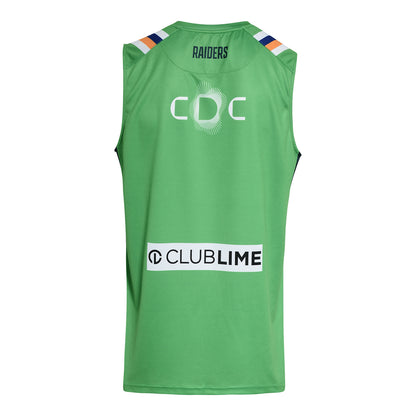 Canberra Raiders Mens 2026 Training Singlet Green - View 2