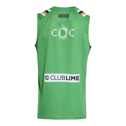 Canberra Raiders Mens 2026 Training Singlet Green - View 2