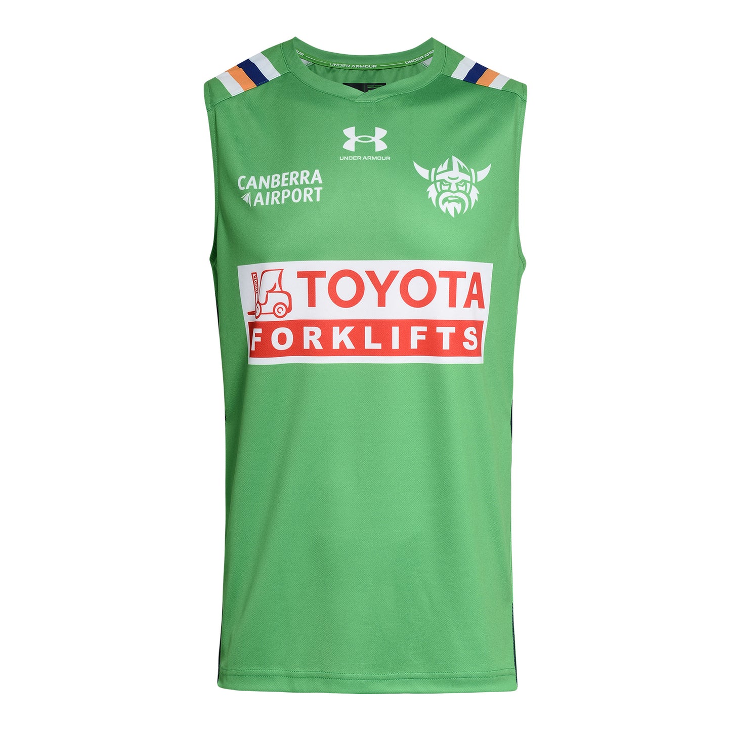 Canberra Raiders Mens 2026 Training Singlet Green