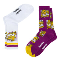 Brisbane Broncos Retro Sneaker Sock 2 Pack