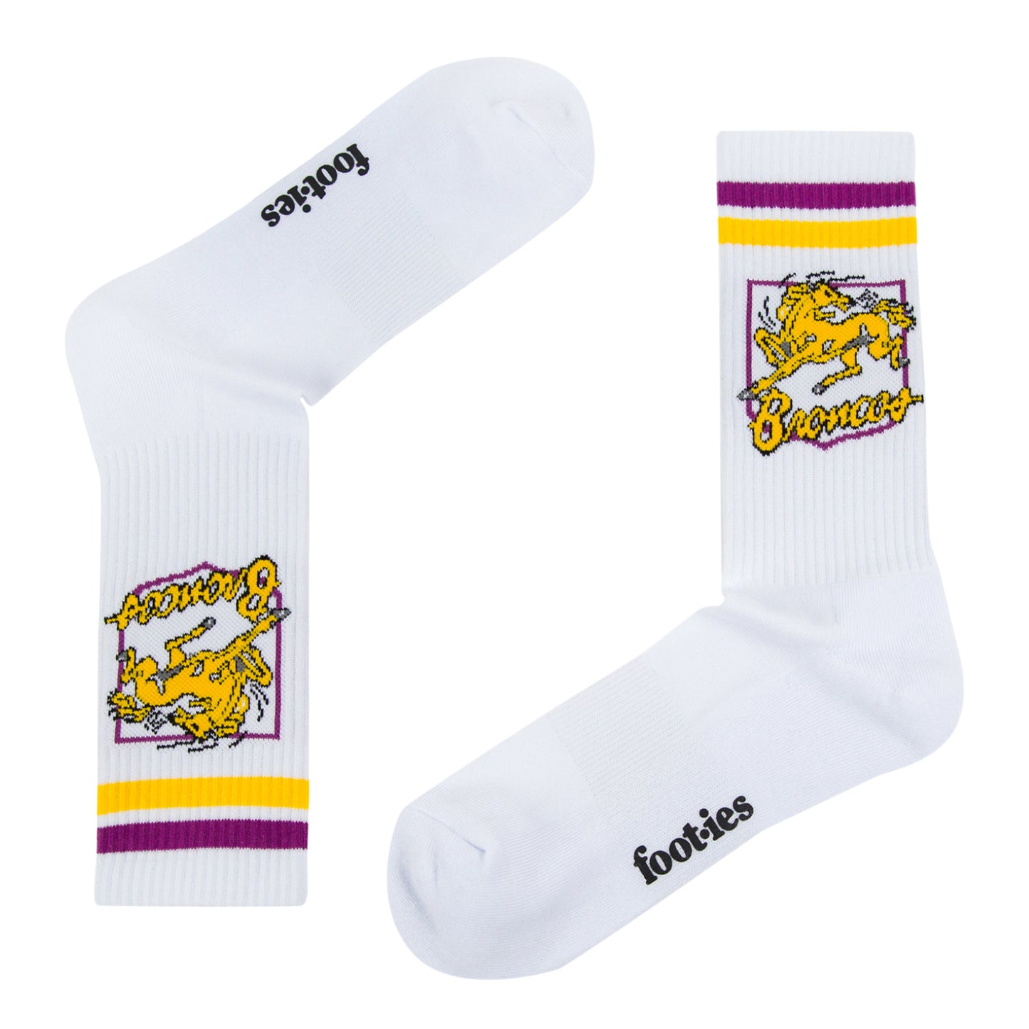 Brisbane Broncos Retro Sneaker Sock 2 Pack