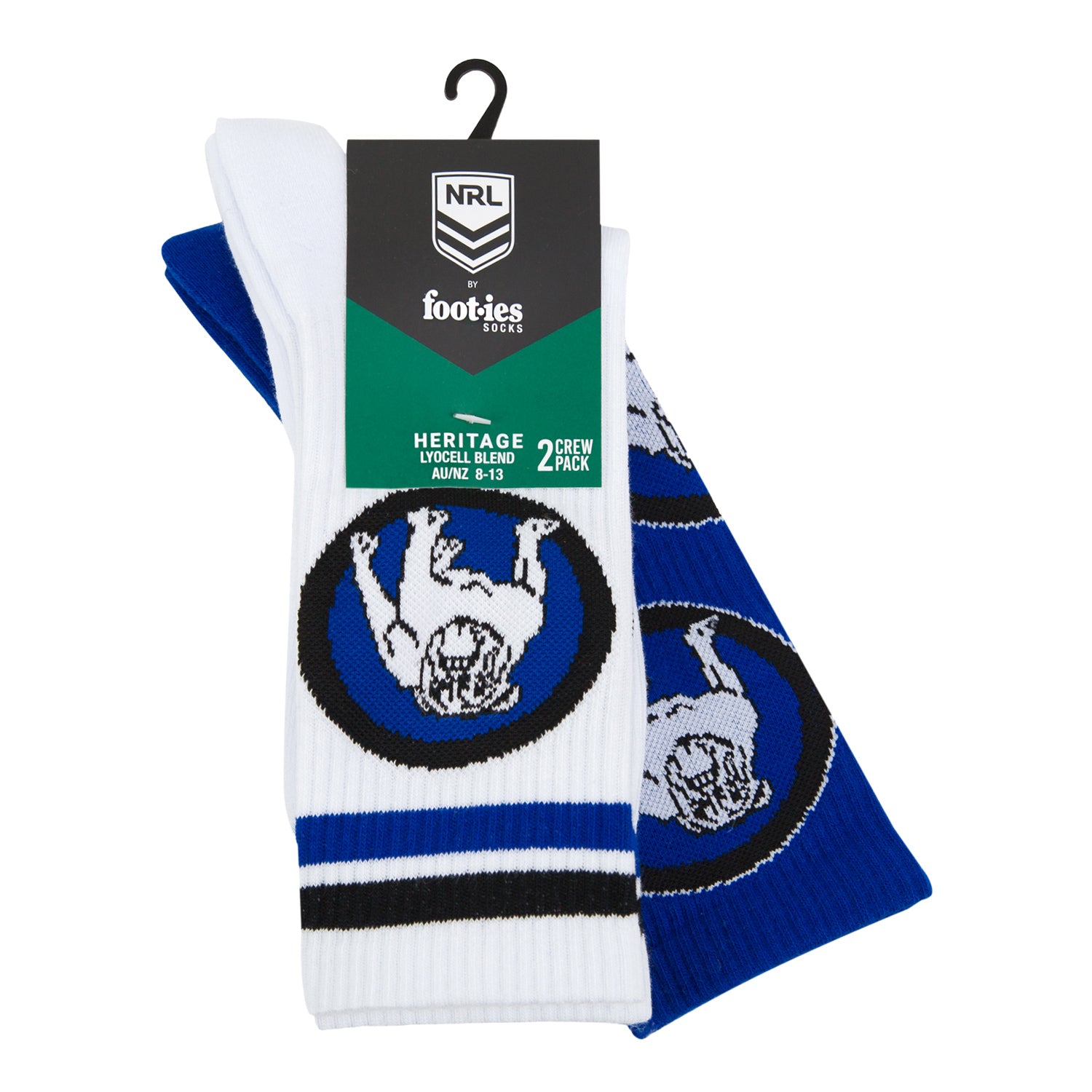 Canterbury-Bankstown Bulldogs Retro Sneaker Sock 2 Pack - View 1