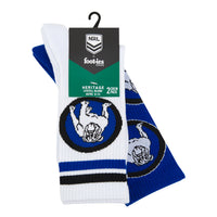Canterbury-Bankstown Bulldogs Retro Sneaker Sock 2 Pack