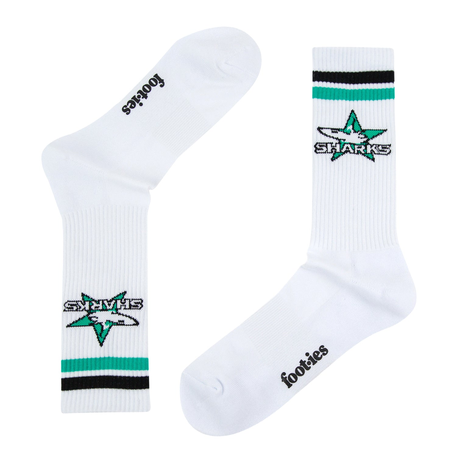 Cronulla-Sutherland Sharks Retro Sneaker Sock 2 Pack - View 3