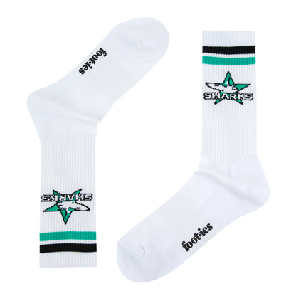 Cronulla-Sutherland Sharks Retro Sneaker Sock 2 Pack - View 3