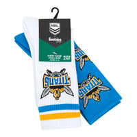 Gold Coast Titans Retro Sneaker Sock 2 Pack