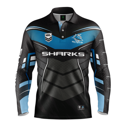 Sharks Cyber Fishing Shirt Mens - View 5