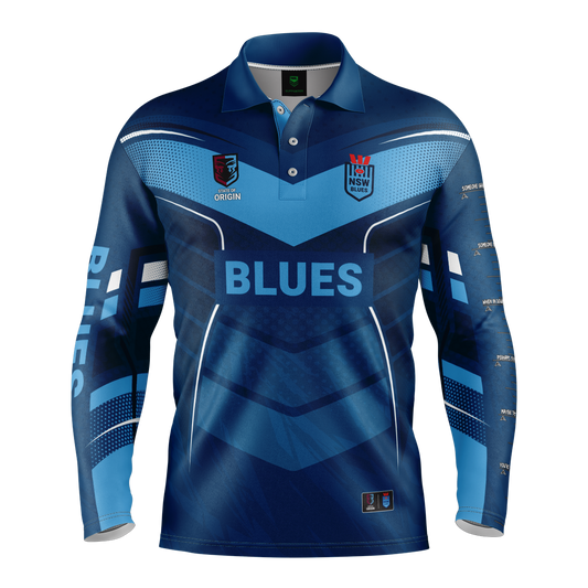 NSW Blues Mens Cyber Fishing Shirt - View 1