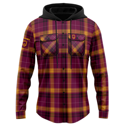 Brisbane Broncos Hooded Flannel Shirt - View 4