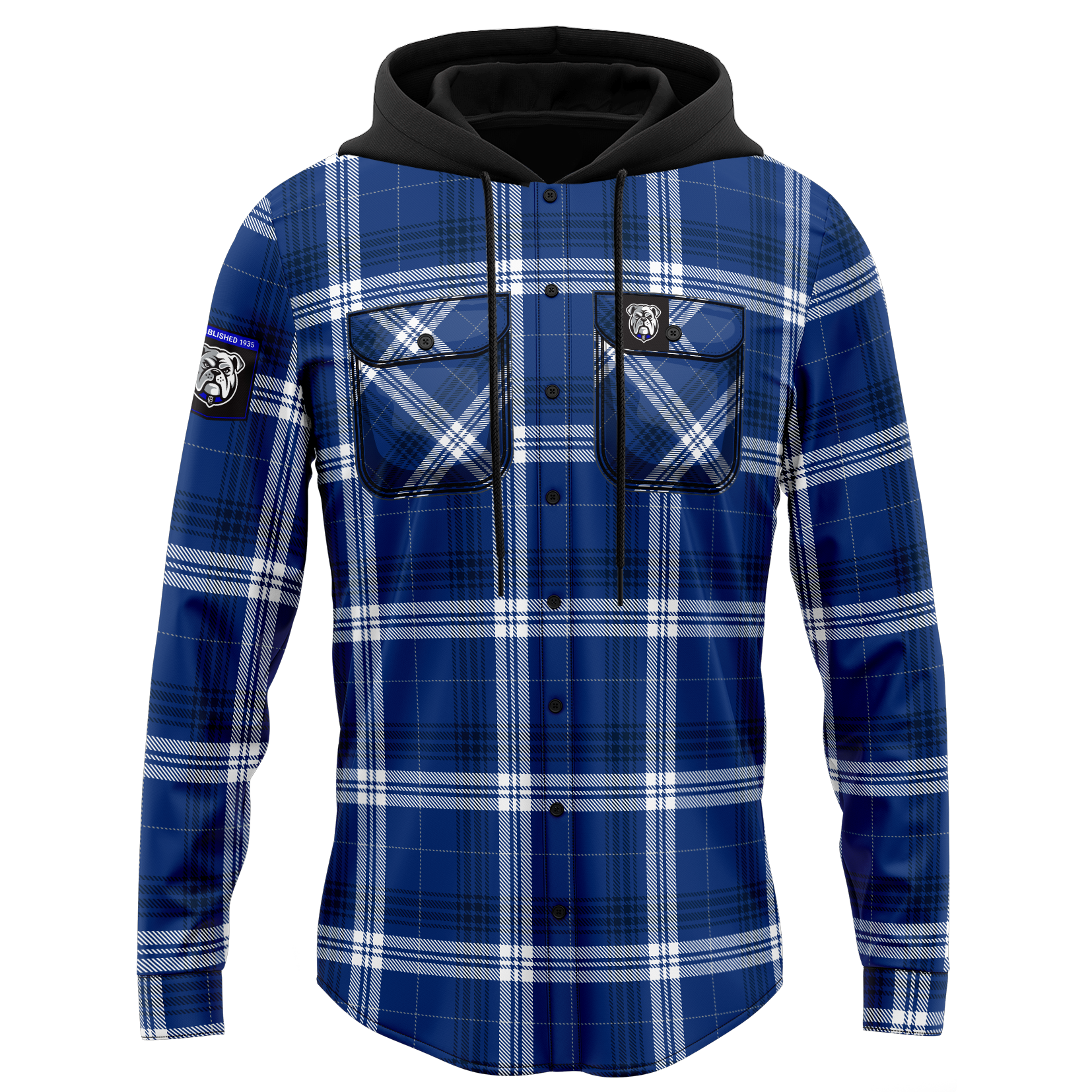 Canterbury-Bankstown Bulldogs Hooded Flannel Shirt - View 4