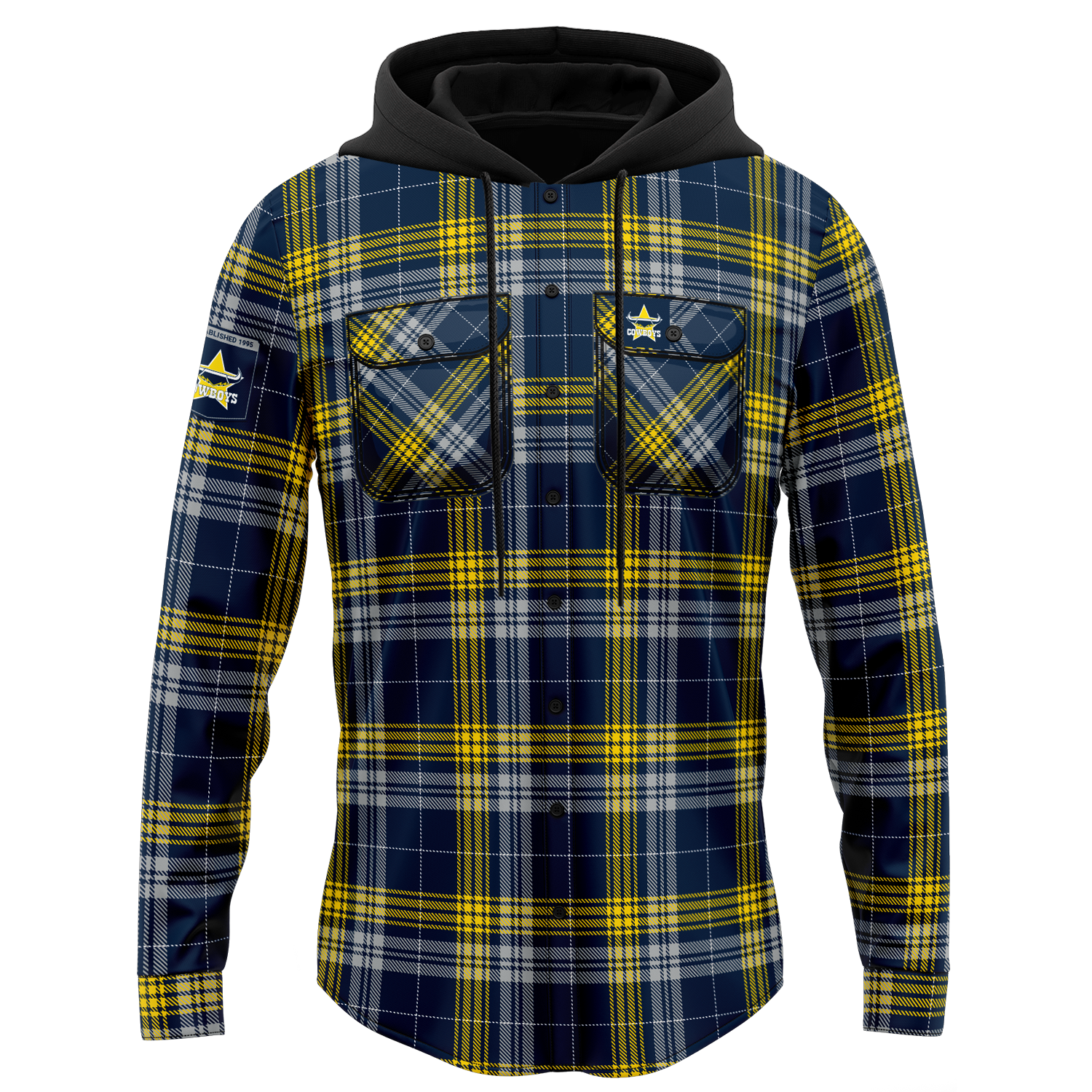 North Queensland Cowboys Hooded Flannel Shirt - View 4