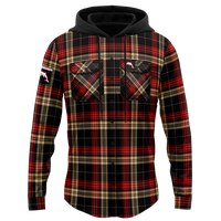 Dolphins Hooded Flannel Shirt