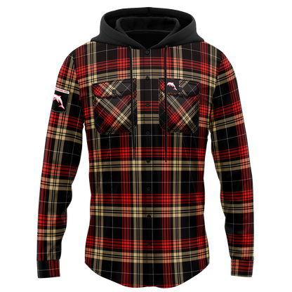 Dolphins Hooded Flannel Shirt - View 4