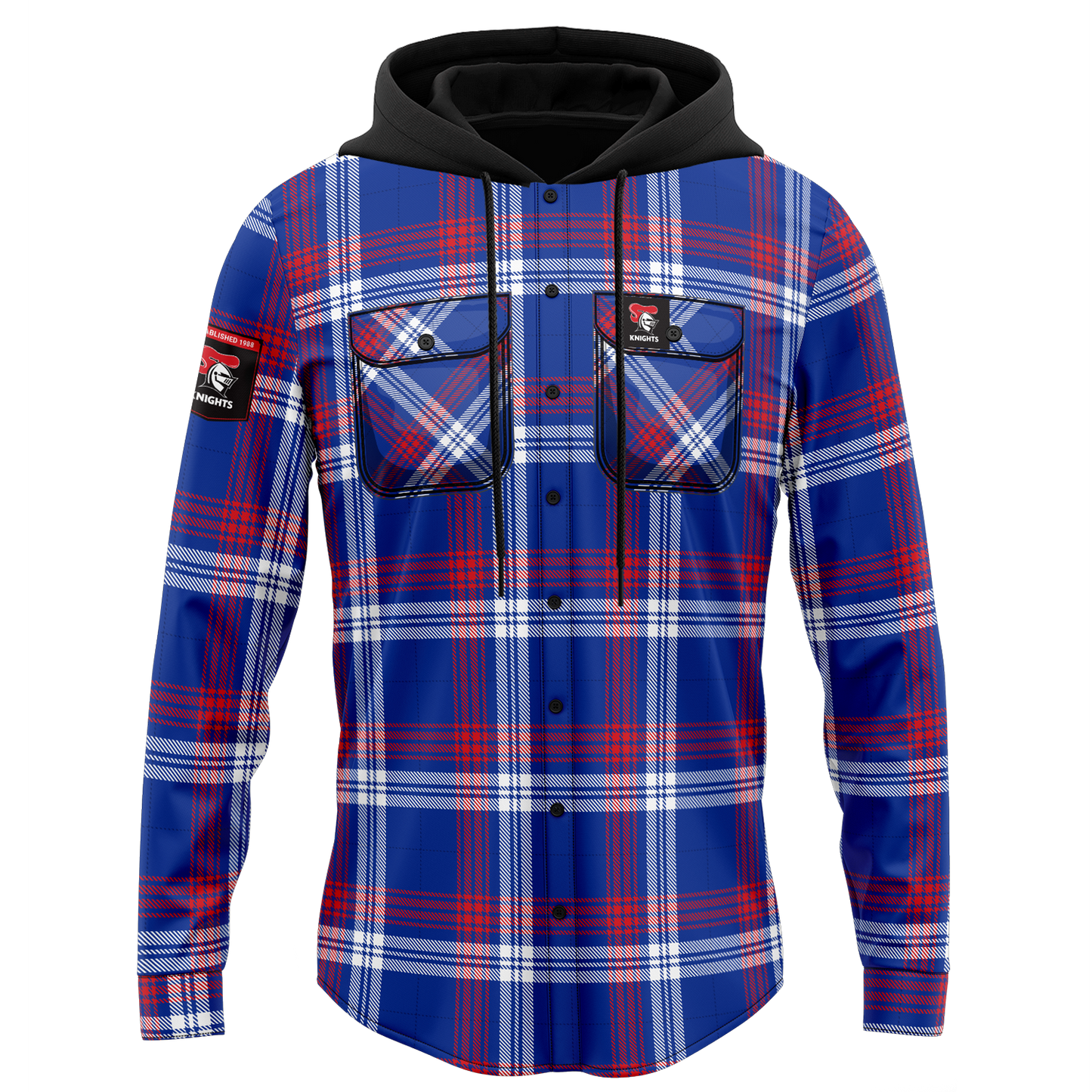 Newcastle Knights Hooded Flannel Shirt