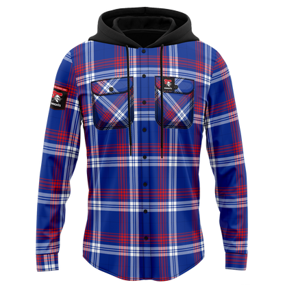 Newcastle Knights Hooded Flannel Shirt - View 4