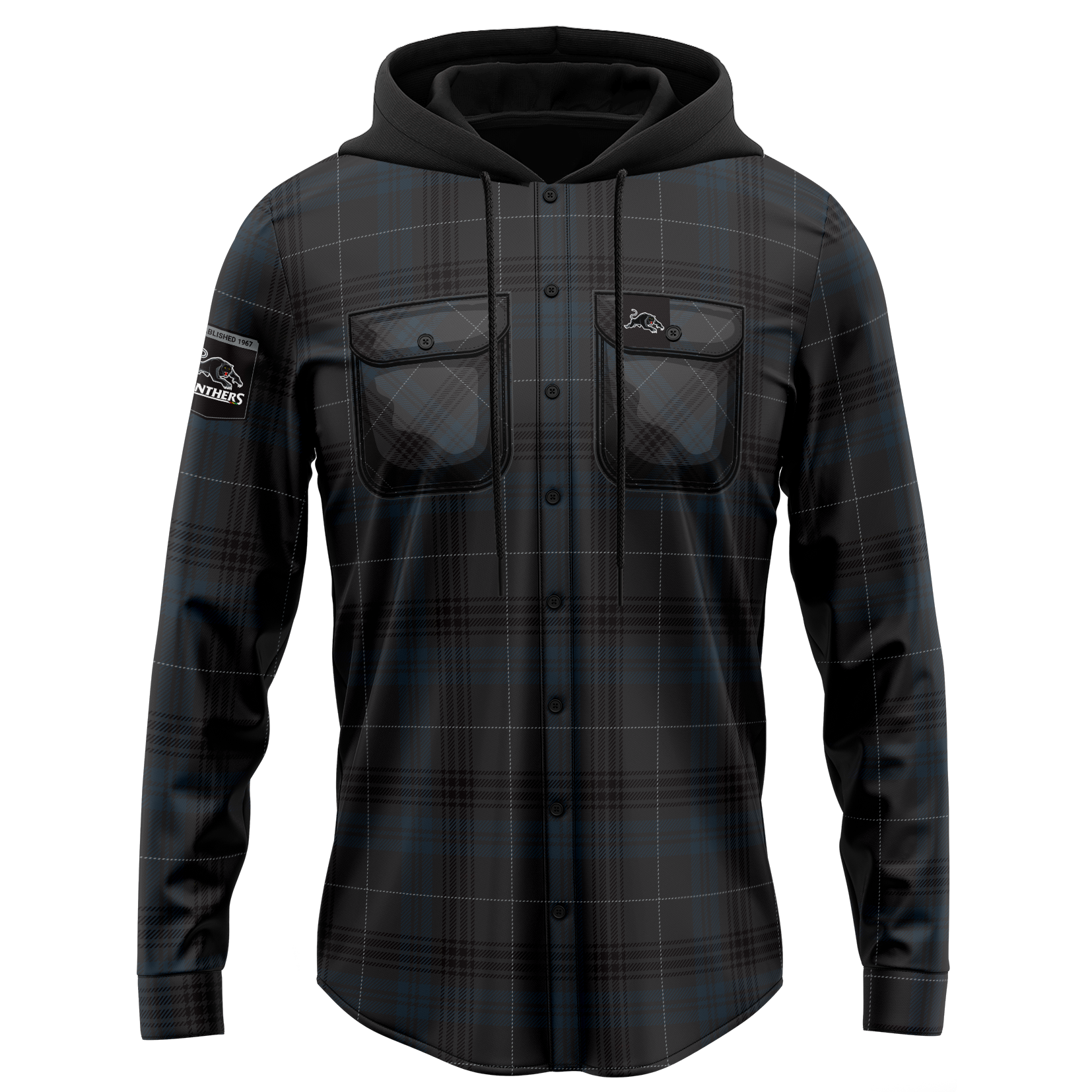 Penrith Panthers Hooded Flannel Shirt - View 4