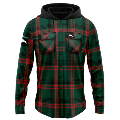South Sydney Rabbitohs Hooded Flannel Shirt - View 4