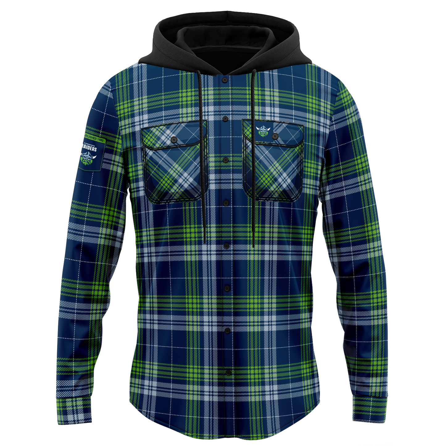 Canberra Raiders Hooded Flannel Shirt