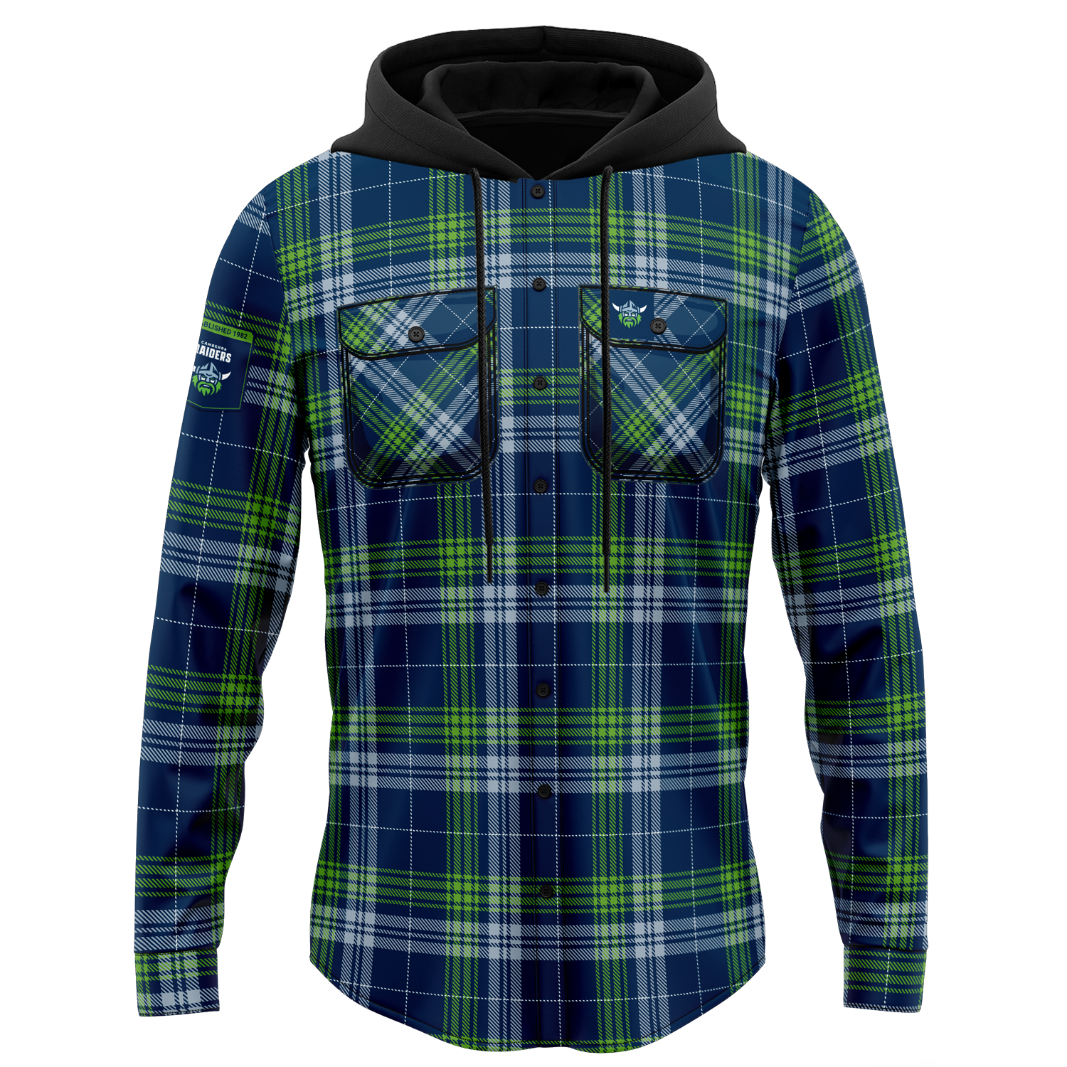 Canberra Raiders Hooded Flannel Shirt - View 4