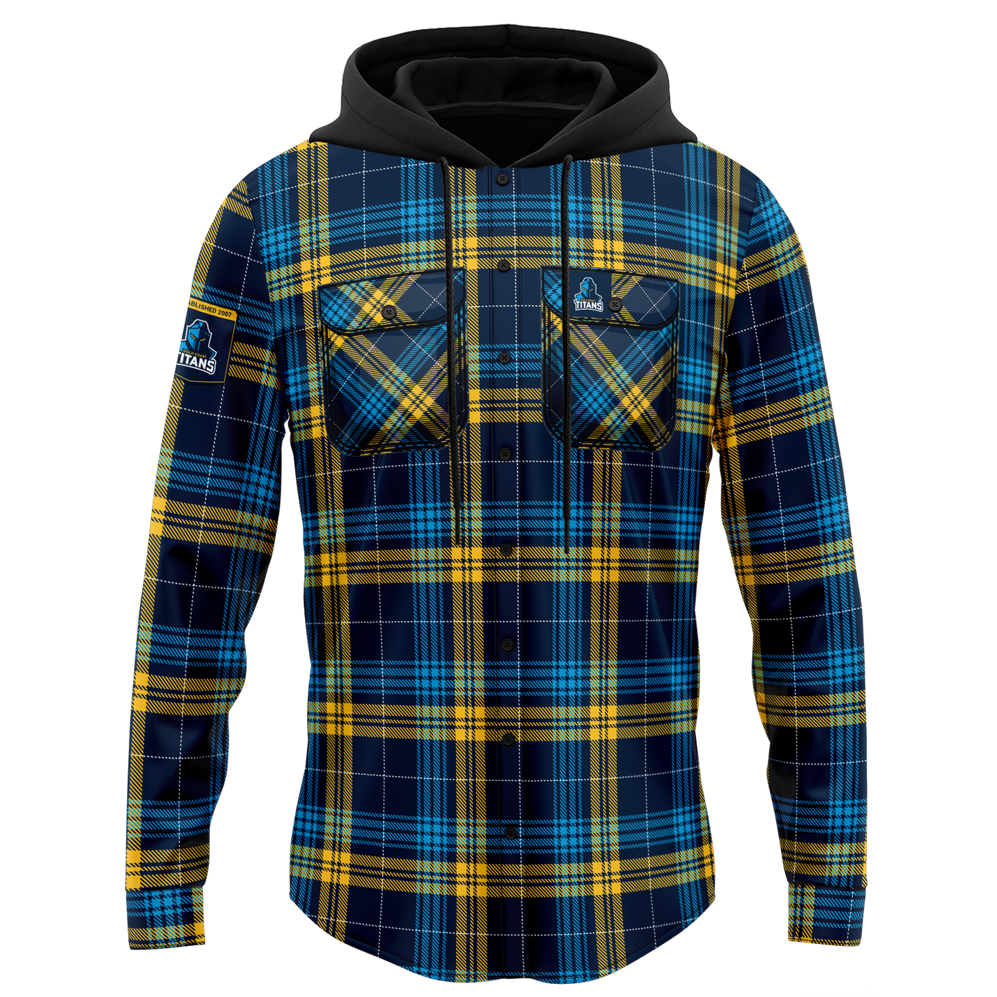 Gold Coast Titans Hooded Flannel Shirt