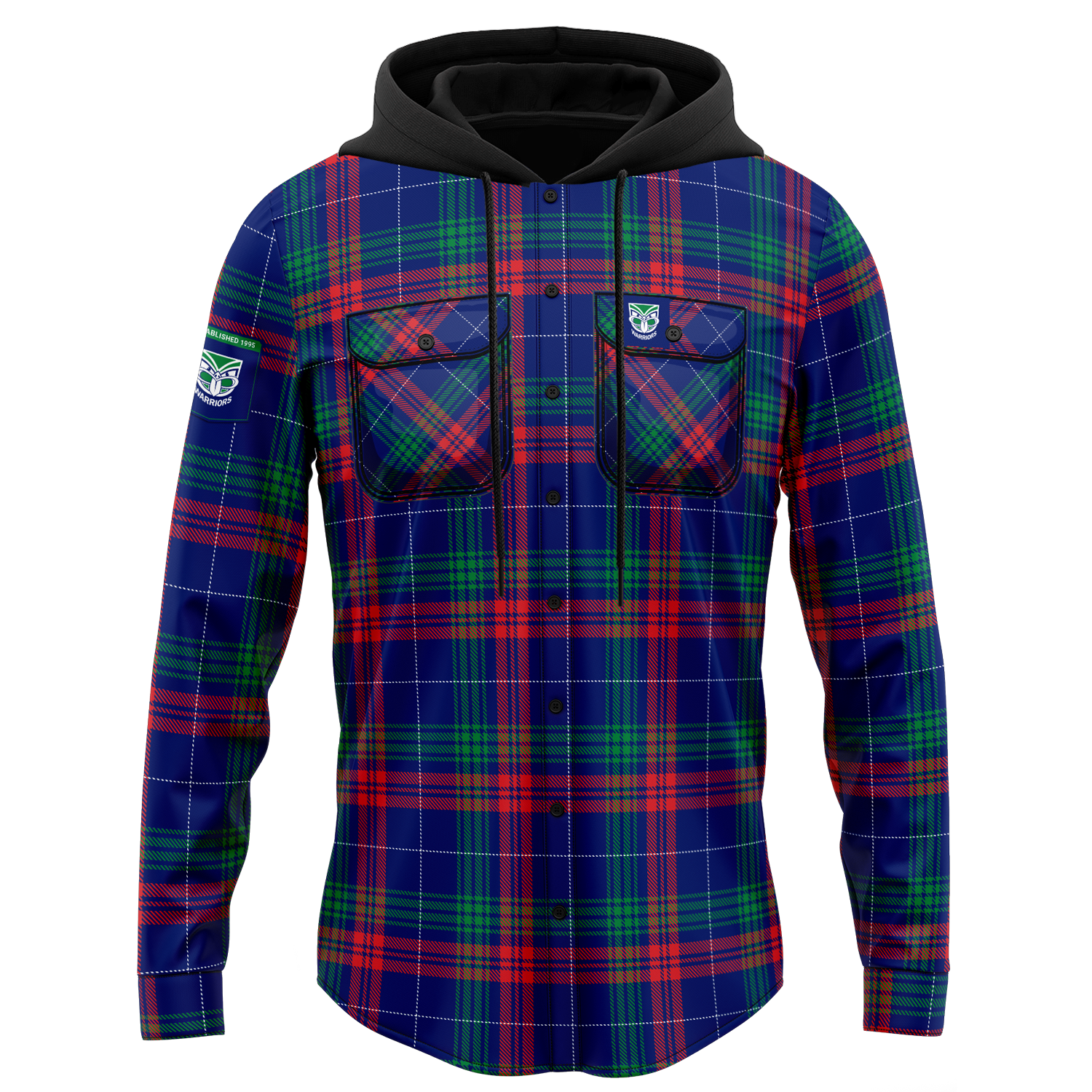 New Zealand Warriors Hooded Flannel Shirt - View 4