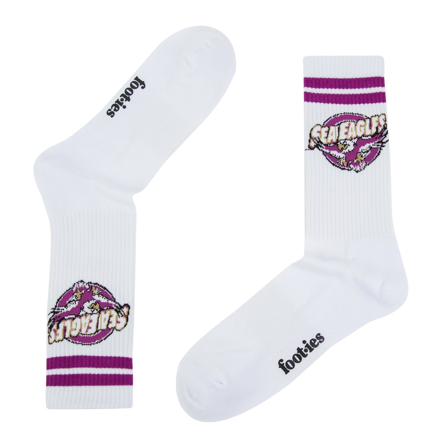 Manly Warringah Sea Eagles Retro Sneaker Sock 2 Pack - View 3