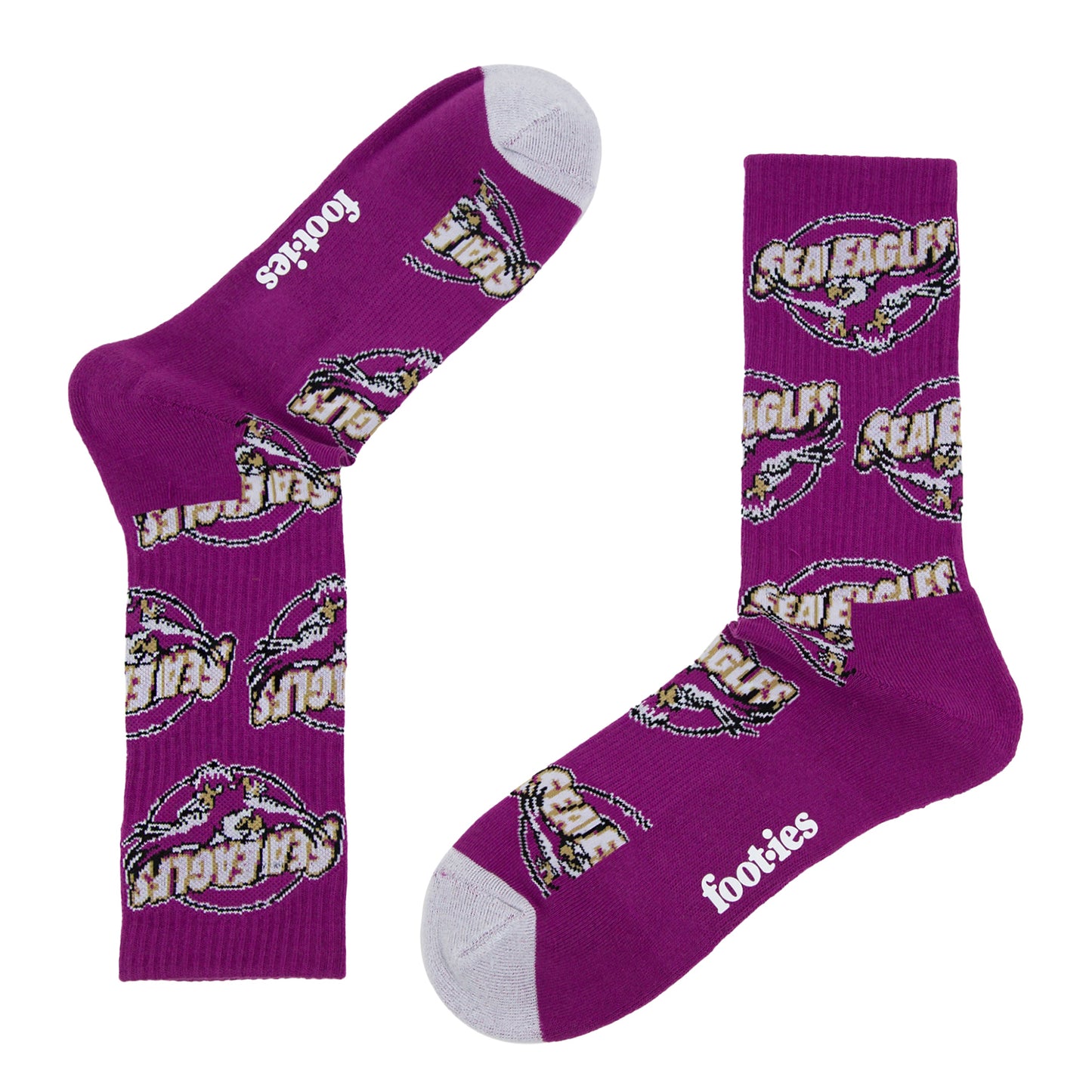 Manly Warringah Sea Eagles Retro Sneaker Sock 2 Pack