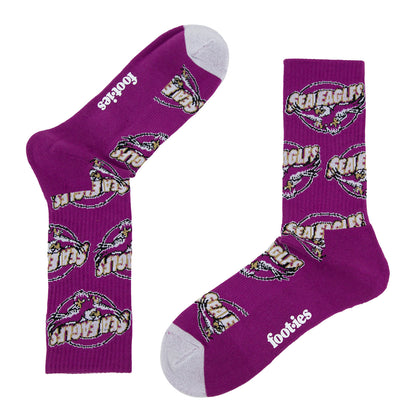 Manly Warringah Sea Eagles Retro Sneaker Sock 2 Pack - View 4