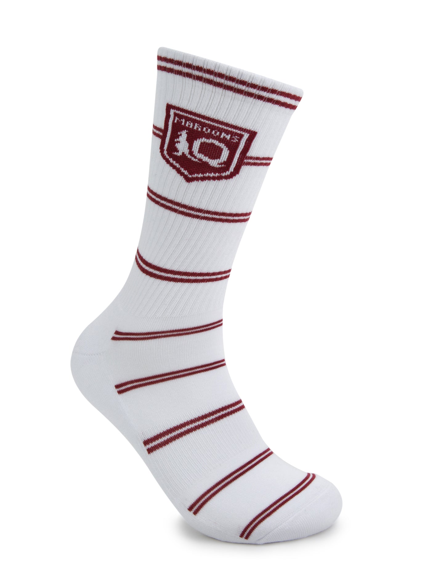 QLD Maroons Stripe Sneaker Socks 2 Pack
